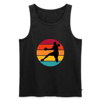 Joueurs de handball Handball Handball Handball Hommes - Débardeur bio Premium Homme - noir - Devant - Michal (187cm)