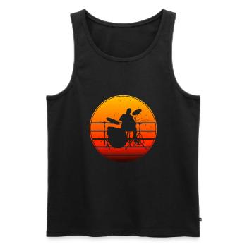 Drummer Men's Percussionist Drum Kit - Men's Premium Organic Tank Top - black - Front - AI Model Male 178 light (178cm)