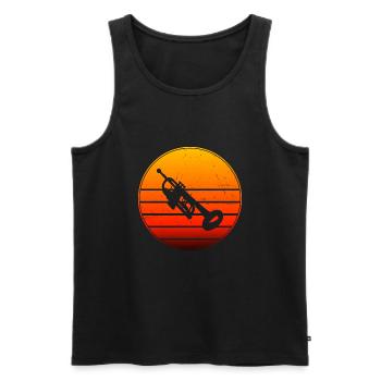 Trompetenspieler Damen Trompeter Trompetenspielen - Männer Premium Bio Tank Top - Schwarz - Vorne - Michal (187cm)