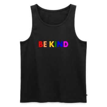 Be kind - Débardeur bio Premium Homme - noir - Devant - AI Model Male 178 light (178cm)