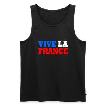 Vive la france - Männer Premium Bio Tank Top - Schwarz - Vorne - Michal (187cm)