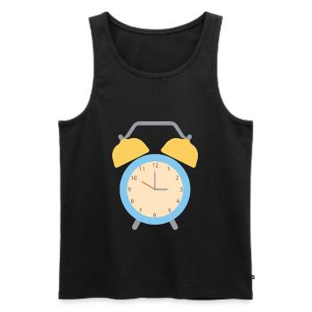 Wecker - Männer Premium Bio Tank Top - Schwarz - Vorne - AI Model Male 178 light (178cm)