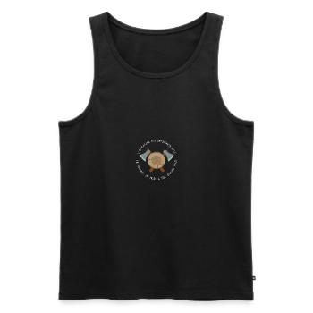 Ttravaille du bois - Débardeur bio Premium Homme - noir - Devant - AI Model Male 178 light (178cm)