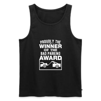 Bad Parking Award Funny Bad Driver - Débardeur bio Premium Homme - noir - Devant - AI Model Male 178 light (178cm)