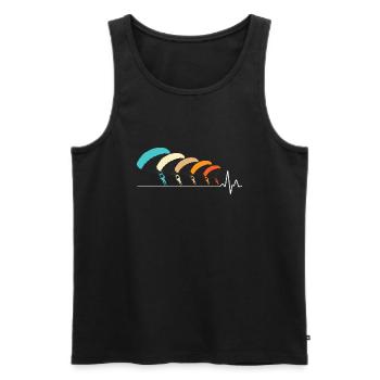 Skydiving Parachutists Parachute - Men's Premium Organic Tank Top - black - Front - Michal (187cm)