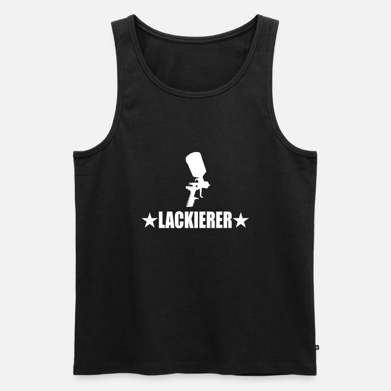 Lackierer - Männer Premium Bio Tank Top - Schwarz