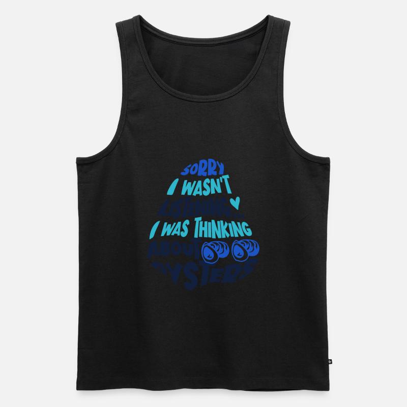 Austern, Meeresfrüchte, Chef, Meerestier - Männer Premium Bio Tank Top - Schwarz