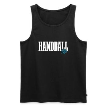 Handball Handballer - Männer Premium Bio Tank Top - Schwarz - Vorne - AI Model Male 178 light (178cm)