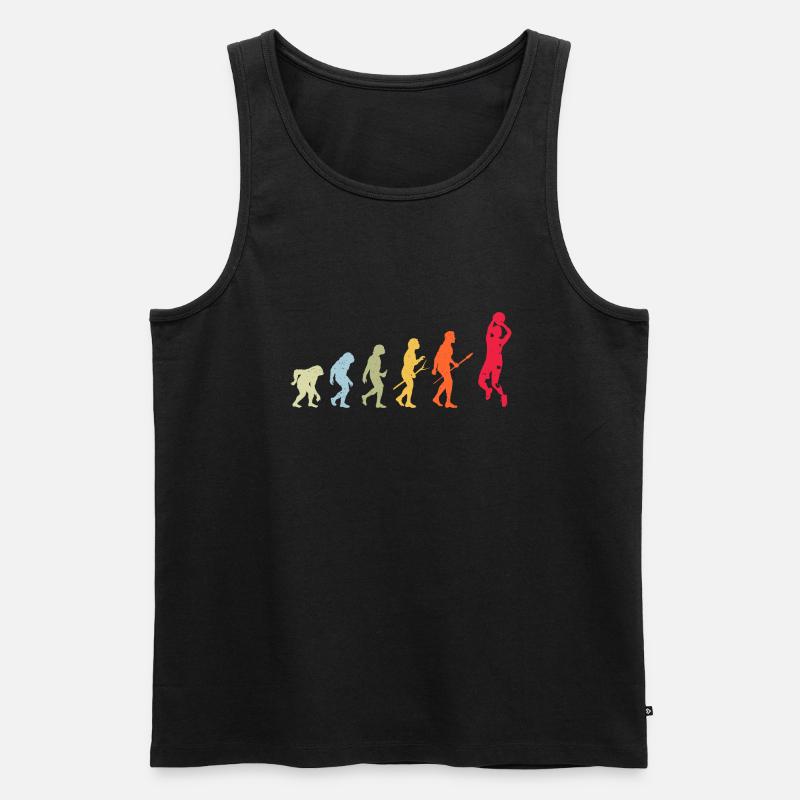Basketball Basketballer Evolution - Männer Premium Bio Tank Top - Schwarz