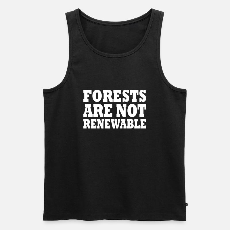 forests are not renewable - Männer Premium Bio Tank Top - Schwarz