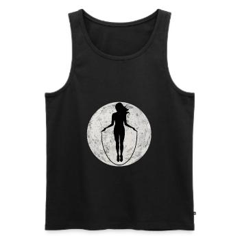 Jumping Rope Jumping Rope Jumping Sticker Shirt - Men's Premium Organic Tank Top - black - Front - AI Model Male 178 light (178cm)