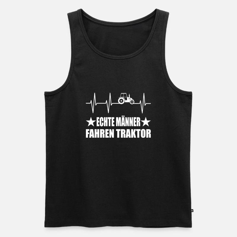 Traktor - Männer Premium Bio Tank Top - Schwarz