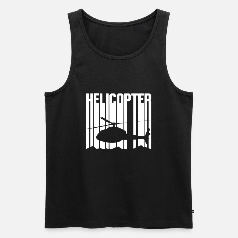 Pilote d'hélicoptère télécommandé RC - Débardeur bio Premium Homme - noir