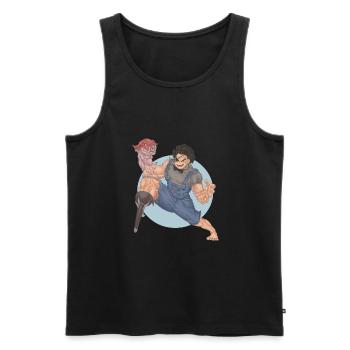 Pigarm Pirate - Männer Premium Bio Tank Top - Schwarz - Vorne - Michal (187cm)