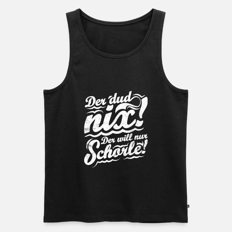 Weinfest Pfälzer Wein - Männer Premium Bio Tank Top - Schwarz