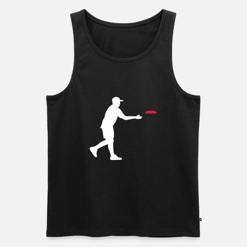 Discgolf - Männer Premium Bio Tank Top - Schwarz