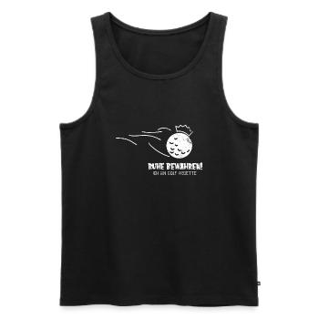 RUHE BEWAHREN PROETTE PROFI GOLF BALL SPRUCH MOTIV - Männer Premium Bio Tank Top - Schwarz - Vorne - Michal (187cm)
