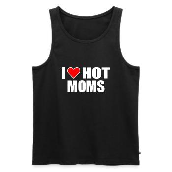 I love hot moms - Männer Premium Bio Tank Top - Schwarz - Vorne - Michal (187cm)