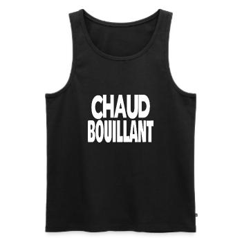 chaud bouillant - Débardeur bio Premium Homme - noir - Devant - Michal (187cm)