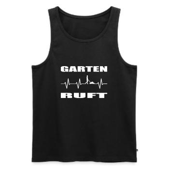 Garten - Männer Premium Bio Tank Top - Schwarz - Vorne - Michal (187cm)