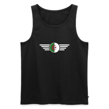 I Love Algeria, Elegance Style Design T-Shirt - Men's Premium Organic Tank Top - black - Front - AI Model Male 178 light (178cm)