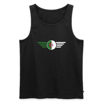 I Love Algeria, Elegance Style Design T-Shirt - Men's Premium Organic Tank Top - black - Front - AI Model Male 178 light (178cm)