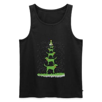Labbi Weihnachtsbaum - Männer Premium Bio Tank Top - Schwarz - Vorne - AI Model Male 178 light (178cm)