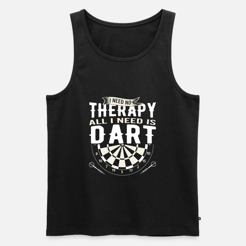 I need is Dart - Männer Premium Bio Tank Top - Schwarz