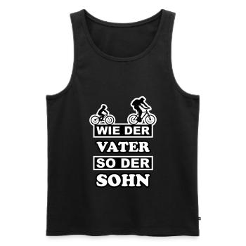 Wie der Vater so der Sohn Fahrrad - Männer Premium Bio Tank Top - Schwarz - Vorne - Michal (187cm)