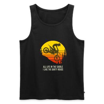 motocross motorcycle cross motorcycles - Men's Premium Organic Tank Top - black - Front - Michal (187cm)