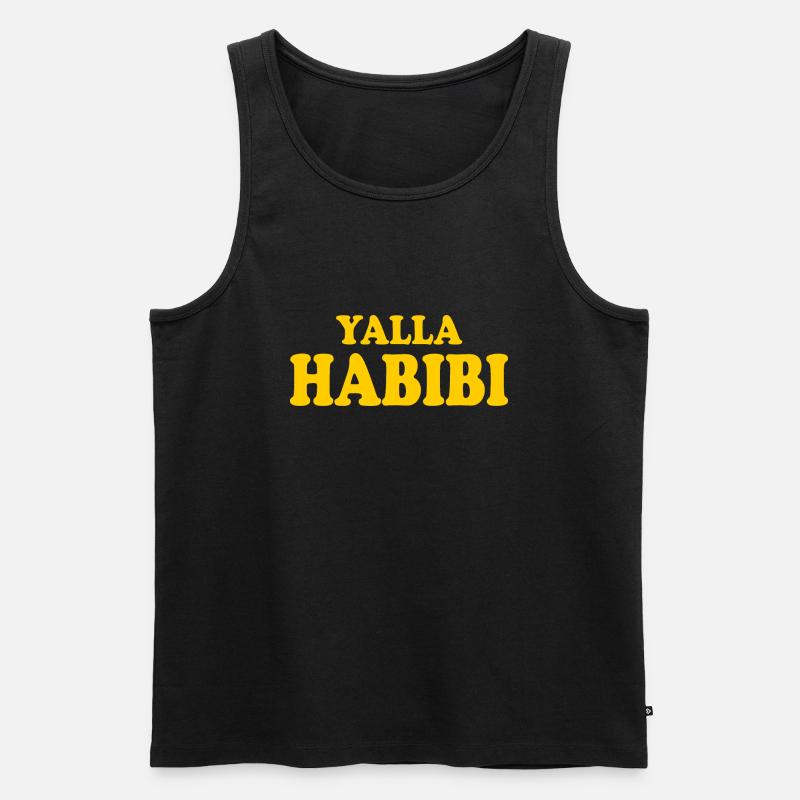 Yalla habibi - Männer Premium Bio Tank Top - Schwarz