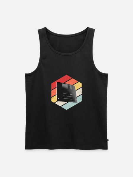 Diskette Floppy Disk - Men's Premium Organic Tank Top - black