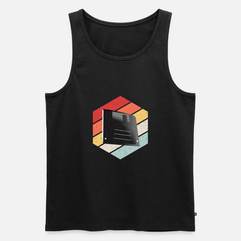 Diskette Floppy Disk - Männer Premium Bio Tank Top - Schwarz