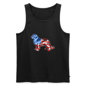Newfoundland Dog Newfoundland Dog Flag - Men's Premium Organic Tank Top - black - Front - Michal (187cm)