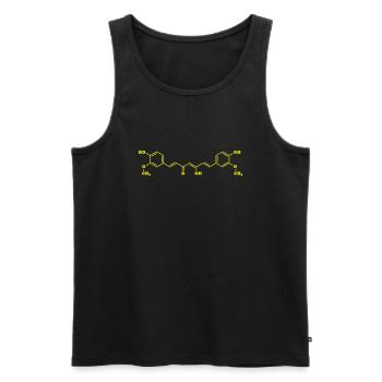 Turmeric Curcumin Molecular Chemical Formula - Men's Premium Organic Tank Top - black - Front - Michal (187cm)