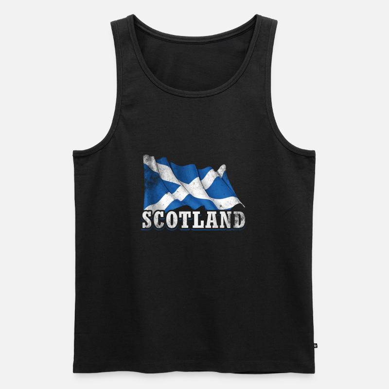 Schottland Flagge - Männer Premium Bio Tank Top - Schwarz
