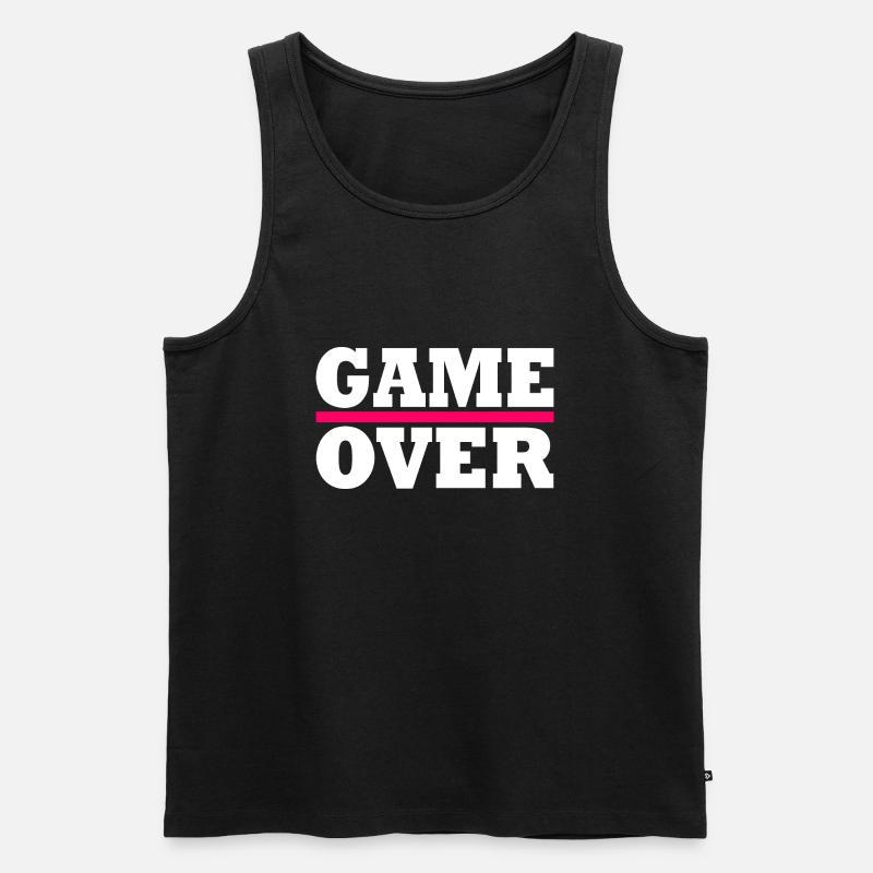 Game over - Männer Premium Bio Tank Top - Schwarz