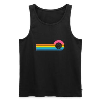 Volleyball - Männer Premium Bio Tank Top - Schwarz - Vorne - Michal (187cm)