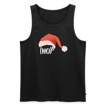 Christmas Mathematician Ho Hoch 3 - Men's Premium Organic Tank Top - black - Front - AI Model Male 178 light (178cm)