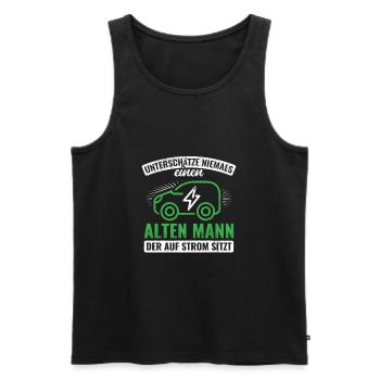 Elektroauto E-Auto Auto - Männer Premium Bio Tank Top - Schwarz - Vorne - AI Model Male 178 light (178cm)