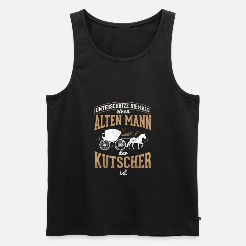 Kutscher Geschenkidee Kutsche - Männer Premium Bio Tank Top - Schwarz