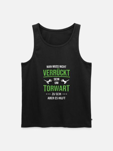 Torwart Fußball - Männer Premium Bio Tank Top - Schwarz