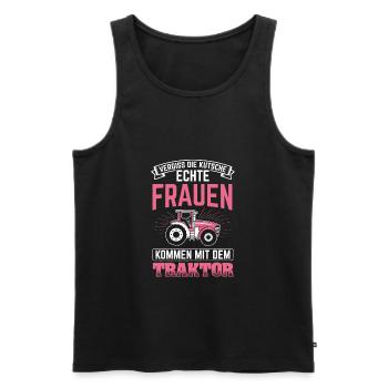 Traktor Landwirtschaft Bauer - Männer Premium Bio Tank Top - Schwarz - Vorne - Michal (187cm)