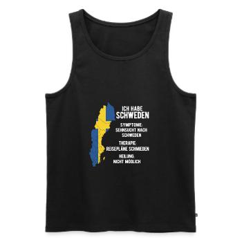Schweden Skandinavien - Männer Premium Bio Tank Top - Schwarz - Vorne - Michal (187cm)