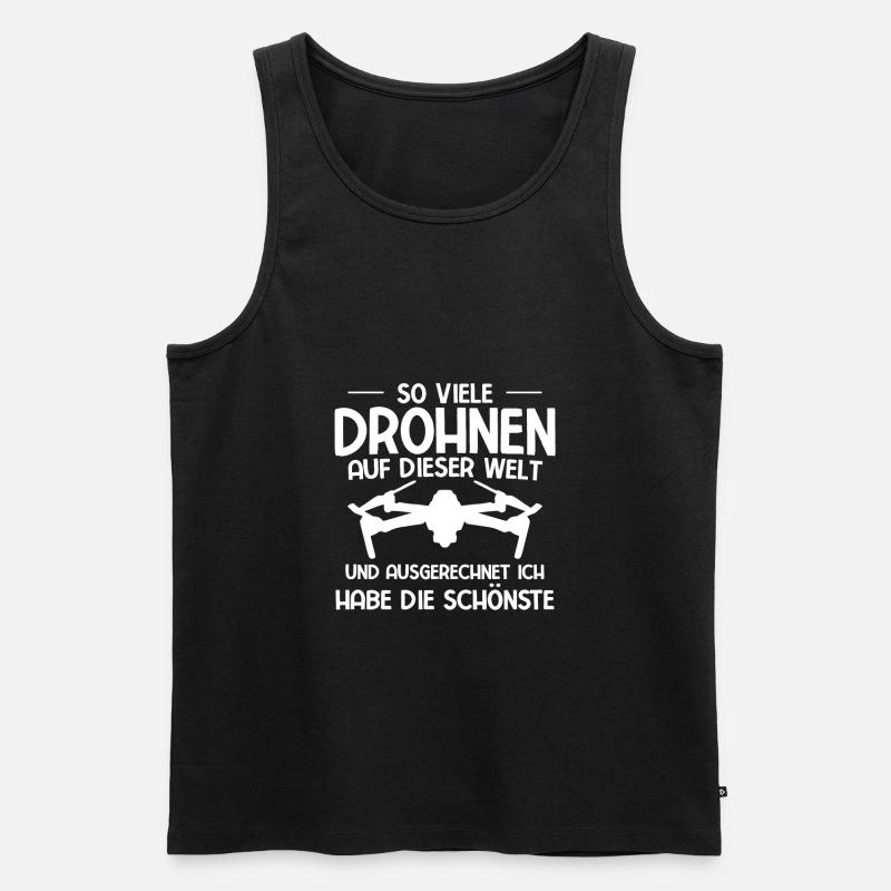 Drohne Geschenk - Männer Premium Bio Tank Top - Schwarz