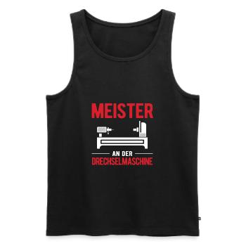 Drechseln Drechsler Drehen - Männer Premium Bio Tank Top - Schwarz - Vorne - Michal (187cm)