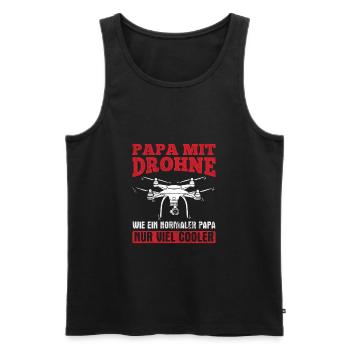 Drohne Geschenk - Männer Premium Bio Tank Top - Schwarz - Vorne - Michal (187cm)
