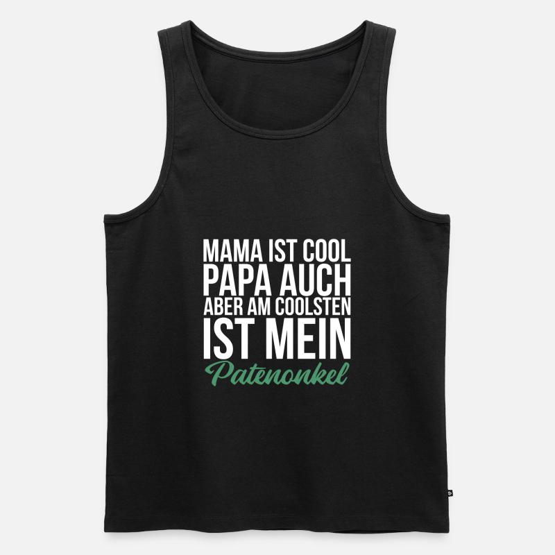 Patenonkel Onkel Geschenk - Männer Premium Bio Tank Top - Schwarz
