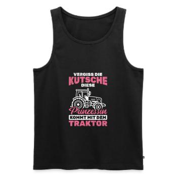 Traktor Bauer - Männer Premium Bio Tank Top - Schwarz - Vorne - Michal (187cm)