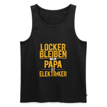 Elektriker Strom Elektrik - Männer Premium Bio Tank Top - Schwarz - Vorne - Michal (187cm)